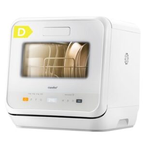 comfee' table top dishwasher, mini countertop dishwasher with 6+3 programs, steam wash
