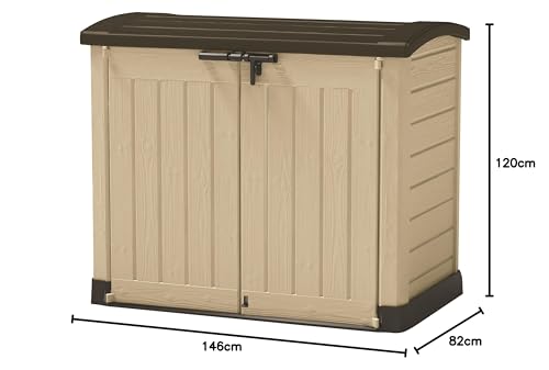 keter store it arc outdoor garden shed, 1200 litres, taupe/beige keter store it arc outdoor garden shed, 1200 litres, taupe/beige