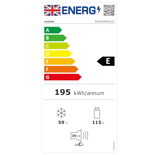 comfee' freestanding fridge freezer 174 litre rcb169wh2(e) low frost fridge with reversible door hinge energy saving led lights & adjustable thermostat – low noise white comfee' freestanding fridge freezer 174 litre rcb169wh2(e) low frost fridge with reversible door hinge energy saving led lights & adjustable thermostat – low noise white