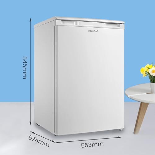comfee' rcu83wh2(e) 88l freestanding under counter freezer, 55cm wide, reversible door comfee' rcu83wh2(e) 88l freestanding under counter freezer, 55cm wide, reversible door