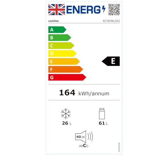 comfee' rct87bl2(e) under counter fridge freezer, 87l double door small fridge freezer with light comfee' rct87bl2(e) under counter fridge freezer, 87l double door small fridge freezer with light