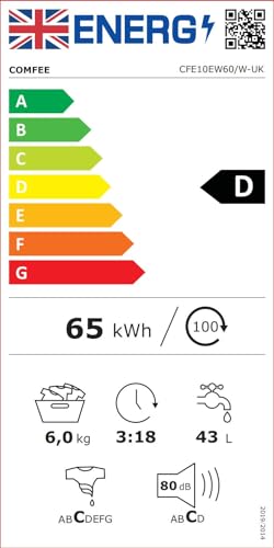 comfee' freestanding washing machine,6kg load,heat wash 90℃,quick wash,15 washing programs,white cfe10ew60/w comfee' freestanding washing machine,6kg load,heat wash 90℃,quick wash,15 washing programs,white cfe10ew60/w