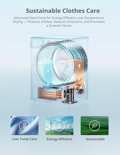 comfee' freestanding heat pump tumble dryer,8kg front load, a+ class, 16 programmes comfee' freestanding heat pump tumble dryer,8kg front load, a+ class, 16 programmes