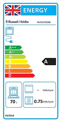 russell hobbs 70l, 60cm wide, single electric built in fan oven and grill in black, 5 oven functions russell hobbs 70l, 60cm wide, single electric built in fan oven and grill in black, 5 oven functions
