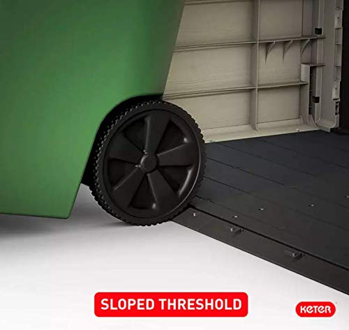 storage keter store it out max 1200l shed beige/green storage keter store it out max 1200l shed beige/green