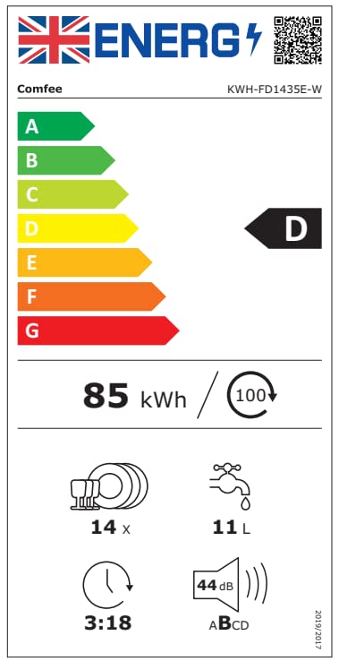 comfee' freestanding dishwasher fd1435e w with 14 place settings, full size, 44db, wide led display comfee' freestanding dishwasher fd1435e w with 14 place settings, full size, 44db, wide led display