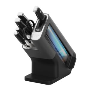 ninja foodi staysharp knife block with integrated sharpener; 5 knives and scissors (1 pair), sharp 6 piece knife set