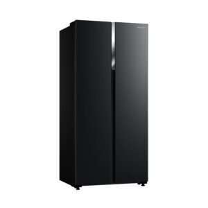 cookology csbs460bk 177.5cm freestanding american side by side fridge freezer in black