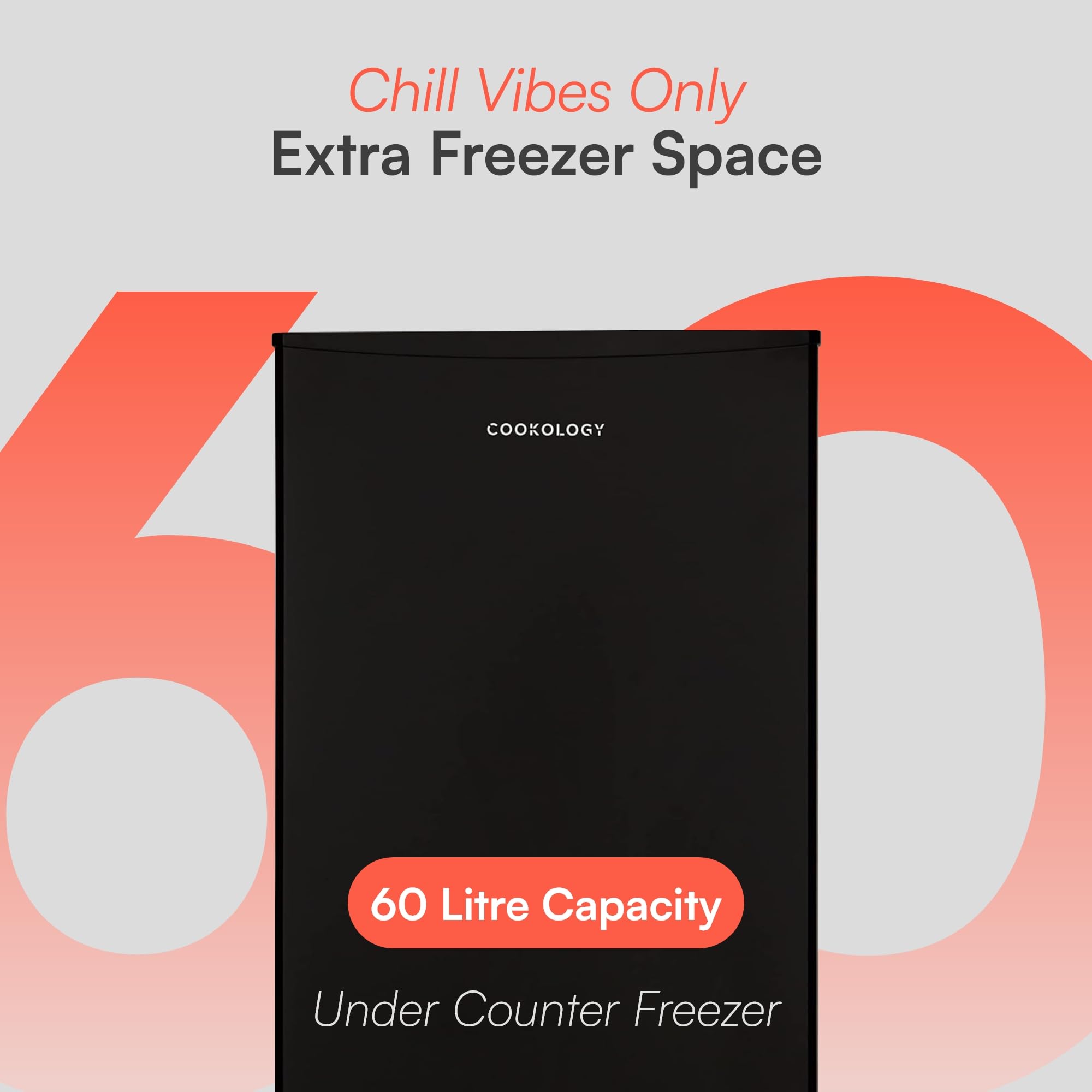 cookology ucfz60 freestanding under counter freezer in black 60 litre capacity cookology ucfz60 freestanding under counter freezer in black 60 litre capacity