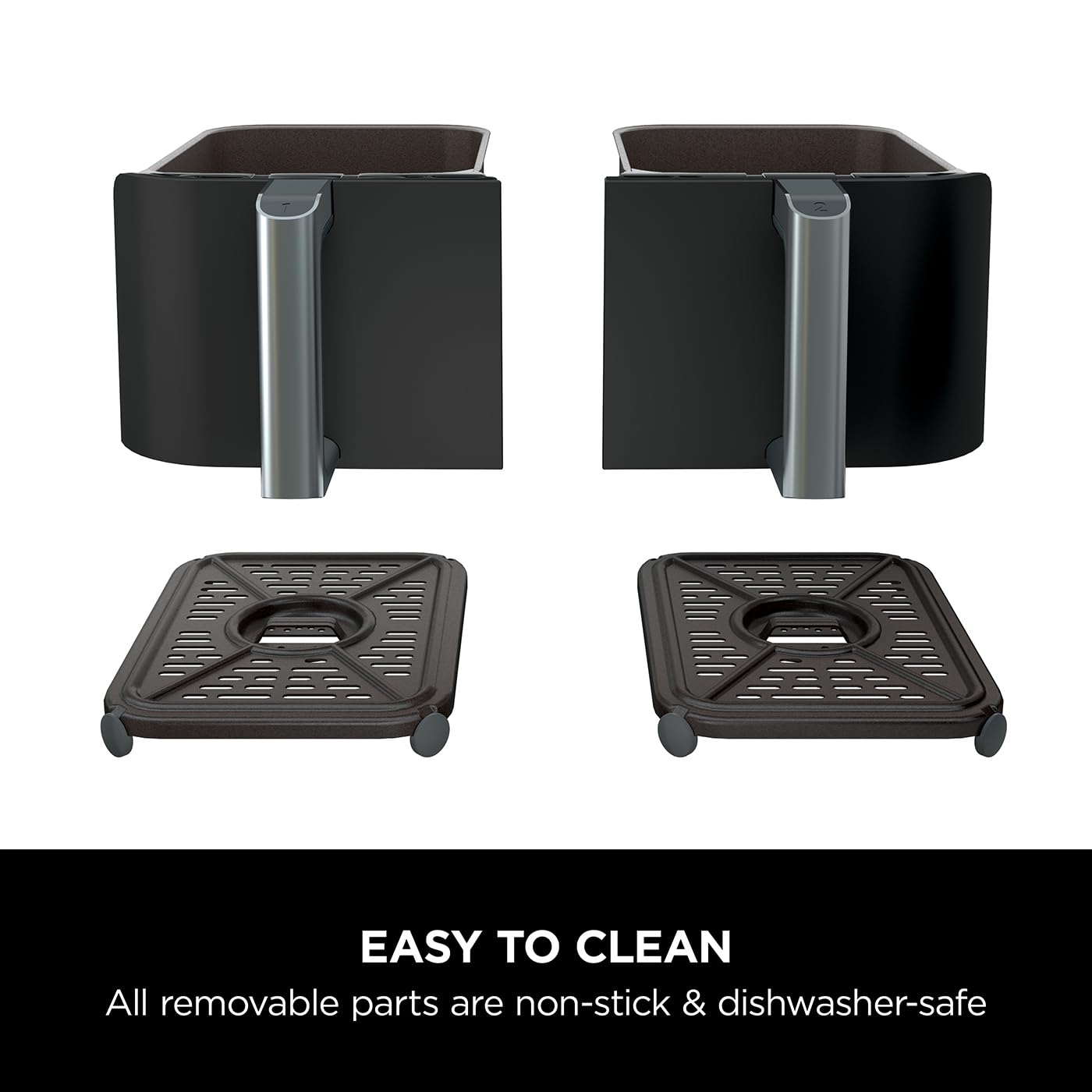 ninja foodi dual zone digital air fryer, 2 drawers, 7.6l, 6 in 1, uses no oil, air fry, max crisp, roast ninja foodi dual zone digital air fryer, 2 drawers, 7.6l, 6 in 1, uses no oil, air fry, max crisp, roast