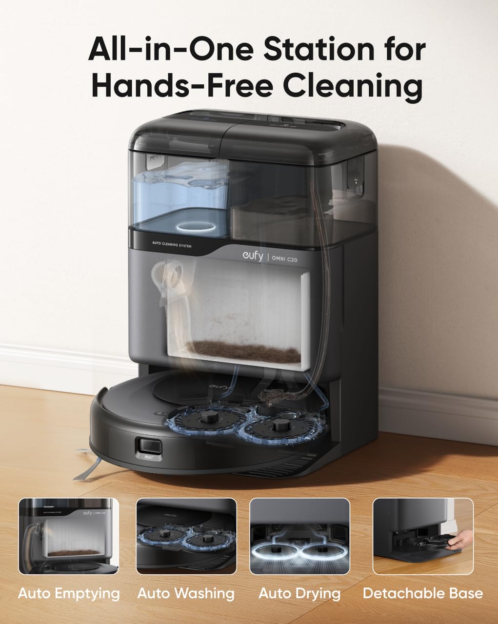 eufy omni c20, robot vacuum cleaner with mop, all in one station,7,000 pa powerful suction, ultra slim eufy omni c20, robot vacuum cleaner with mop, all in one station,7,000 pa powerful suction, ultra slim