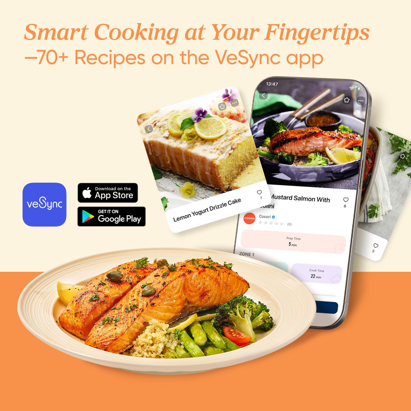 cosori dual air fryer twinfry, 10l flexible capacity, single & double zone convertible, 4 fast heaters cosori dual air fryer twinfry, 10l flexible capacity, single & double zone convertible, 4 fast heaters