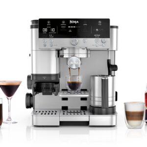ninja luxe premier 3 in 1 coffee machine, latte, cappuccino, cold brew & espresso maker