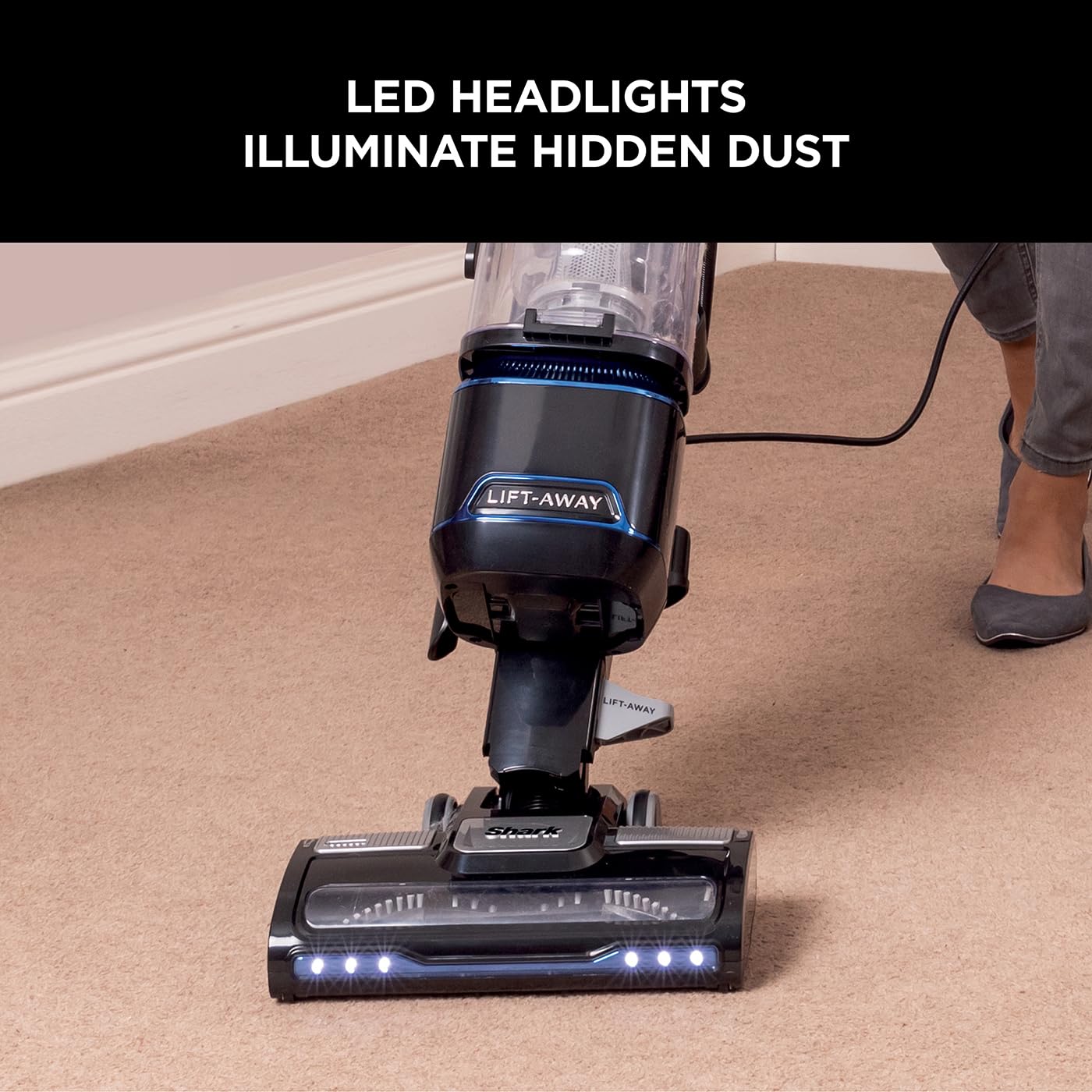 shark corded upright vacuum cleaner 1.1l with lift away technology, led headlights, anti allergen shark corded upright vacuum cleaner 1.1l with lift away technology, led headlights, anti allergen