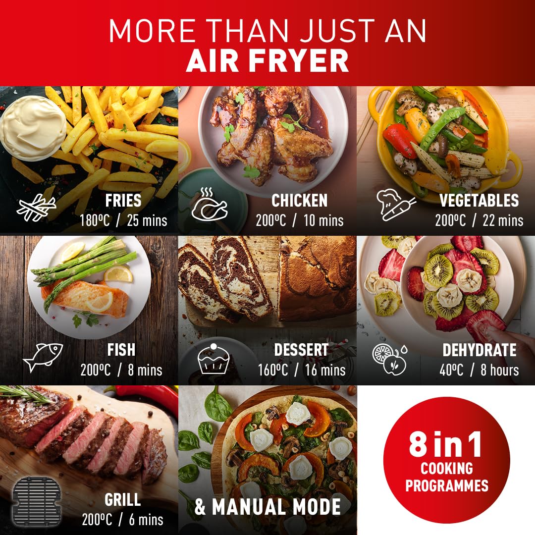 tefal easy fry dual zone digital air fryer, 2 drawers, 8.3l, 8in1, air fry, extra crisp, roast, bake tefal easy fry dual zone digital air fryer, 2 drawers, 8.3l, 8in1, air fry, extra crisp, roast, bake