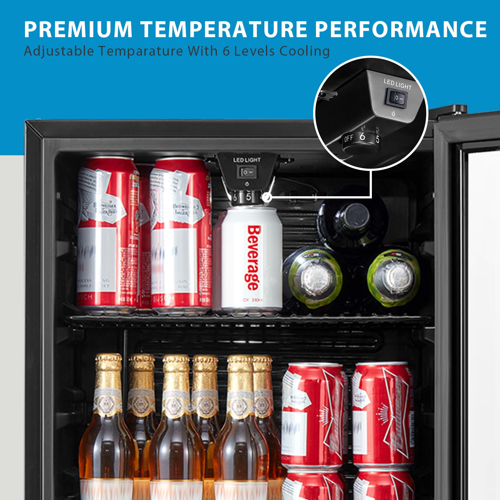 comfee' rcz99bg2(e) under counter beer & drinks fridge 93l capacity,holds up to 115 cans comfee' rcz99bg2(e) under counter beer & drinks fridge 93l capacity,holds up to 115 cans
