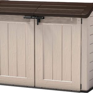 keter store it out ultra outdoor garden storage shed, 177 x 113 x 134 cm beige and brown