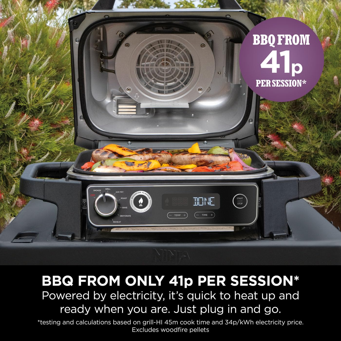 ninja woodfire electric bbq grill & smoker, 7 in 1 outdoor grill & air fryer, roast, bake, dehydrate ninja woodfire electric bbq grill & smoker, 7 in 1 outdoor grill & air fryer, roast, bake, dehydrate