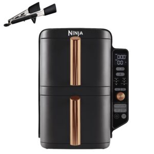 ninja double stack xl air fryer, vertical dual drawer air fryer with 4 cooking levels, 2 drawers & 2 racks
