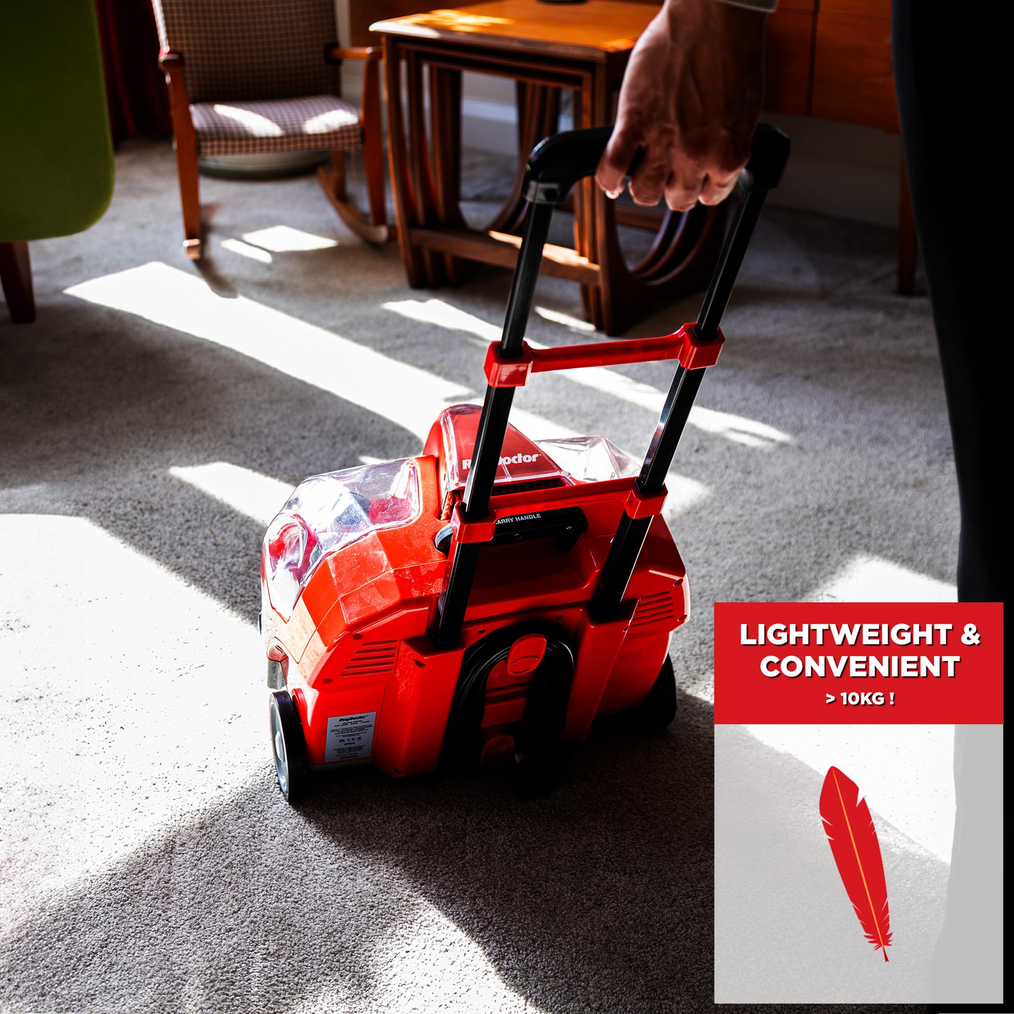 rug doctor 93306 portable spot cleaner, plastic, 1100 w, 1.9 liters, red/black rug doctor 93306 portable spot cleaner, plastic, 1100 w, 1.9 liters, red/black