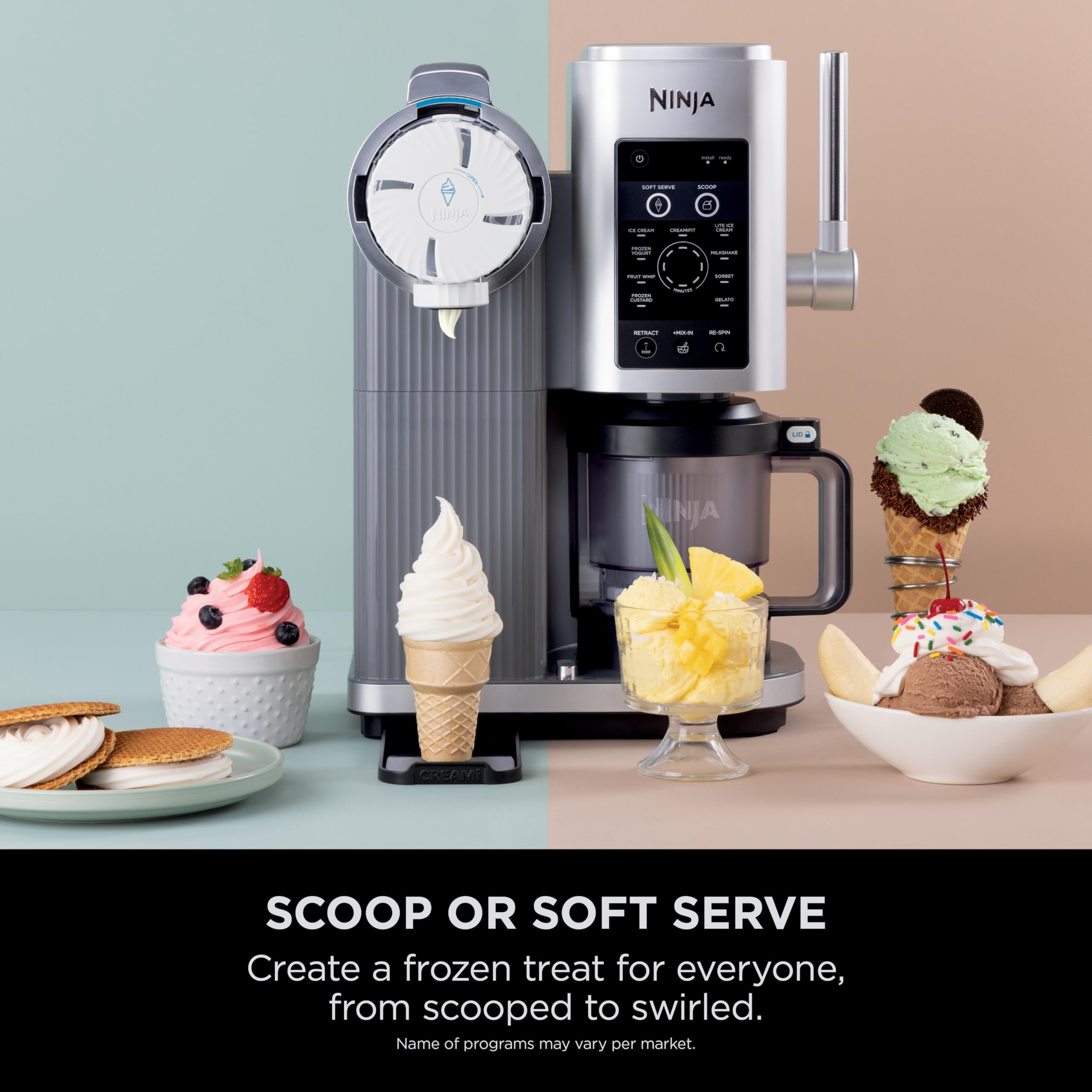 ninja swirl by creami soft serve & ice cream maker with 2x tubs, 13 functions, makes ice cream ninja swirl by creami soft serve & ice cream maker with 2x tubs, 13 functions, makes ice cream