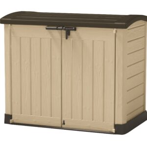 keter store it arc outdoor garden shed, 1200 litres, taupe/beige